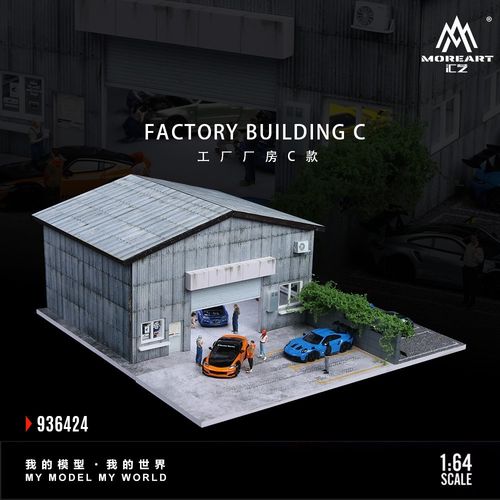 Diorama 1:64 Diecast Garage Model Car Showroom Shop Parking Lot LED Display Case — image 4