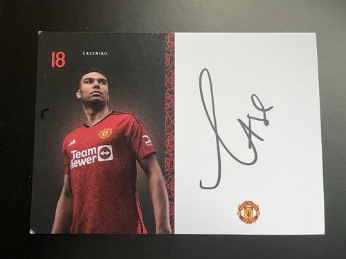 Casemiro Manchester United Signed Club Card / Man Utd Autograph Photo Card