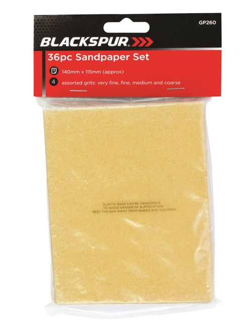 36x Assorted Sandpaper Sheets 60 100 150 240 Mixed Grit Fine Extra Medium Coarse — image 2