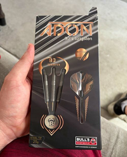 BULL'S ADON 90% Tungsten Steel Tip Dart Set 25g with Flights & Shafts