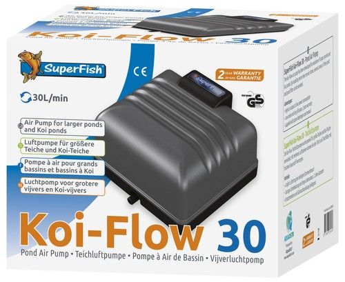 Superfish Koi Flow Pond Air Pump Fish House Room Aquarium Tank Oxygenator