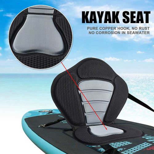 Kayak Seat Paddle Cushion Board Back Rest Rest Back Support Cushion Safety Black — image 6