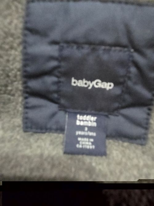babyGap Puffer Vest Full Zip Pockets Stand-Up Collar Navy/Yellow 2-3Y — image 7