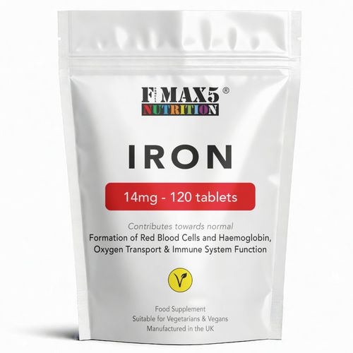 IRON 14mg - 120 vegan tablets, High Strength Energy Pregnancy Anaemic Supplement — image 7