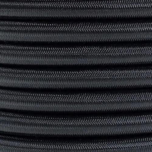 ELASTIC BUNGEE ROPE SHOCK CORD TIE DOWN WHITE BLACK VARIOUS LENGTH / THICKNESS