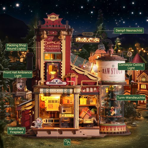 ROKR 3D Wooden Puzzle Music Box Dream Gift Factory DIY Model Kit for Adults Gift — image 6
