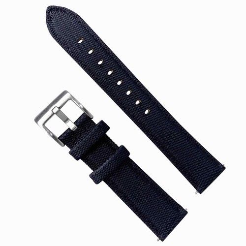 Watch Strap Band Two Piece Nylon Canvas Sailcloth Quick Release 20mm 22mm UK