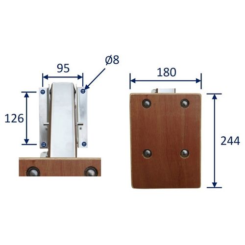 Outboard Motor Mounting Bracket, Raise & Lowered Position, 30kg Capacity — image 3