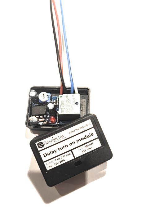 Delay ON timer switch relay 1-150 sec kit 12V/20A car daylights direct 12V out — image 7