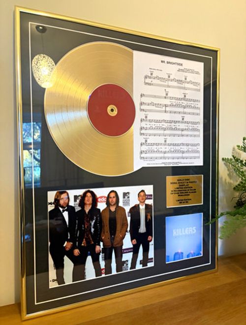 The Killers Mr. Brightside Gold Disc Framed w/ COA
