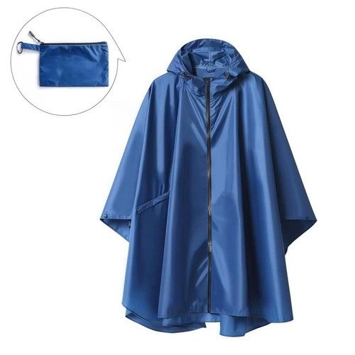 Waterproof Rain Poncho with Hoods Lightweight Reusable Hiking Rain Coat Jacket