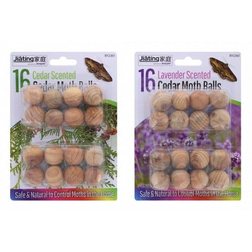 16pcs Wood Moth Balls Natural Repellent Clothes Wardrobe Drawer Chemical Free