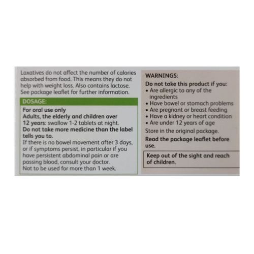 Senna 7.5mg Tablets - Senease Stimulant Laxative - 100 Tabs (like Senokot) — image 2