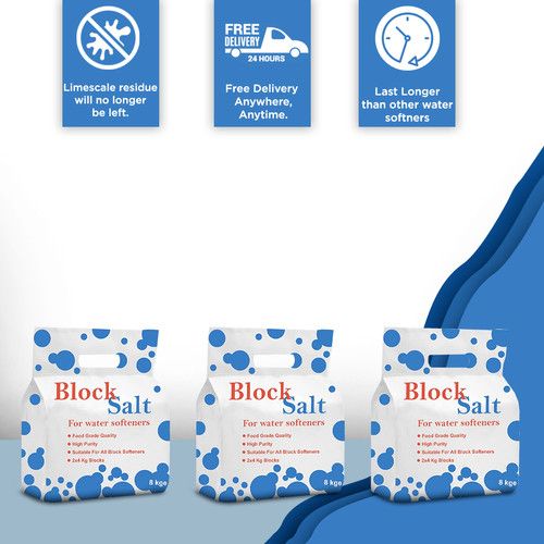 3 Pack 6 Block Water Softener Block Salt Suitable for Water Softeners UK