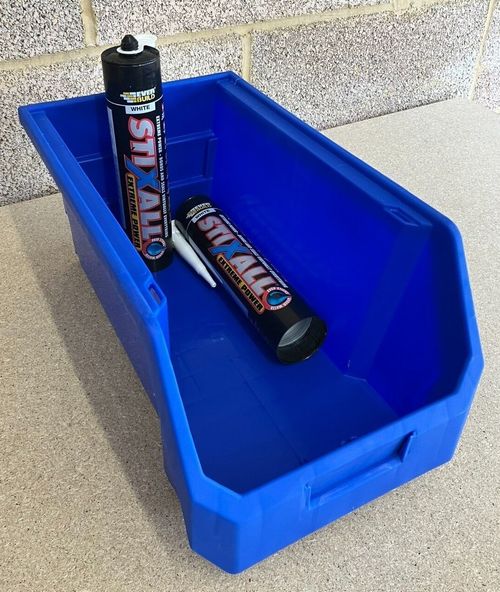 FACTORY CLEARANCE plastic parts storage lin bins boxes garage workshop Blue Grey — image 3