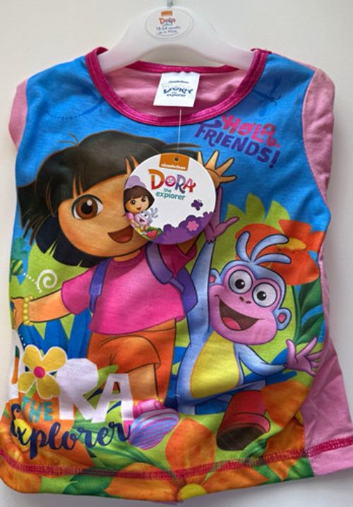 Nickelodeon Dora the Explorer & Boots Girls 2-Piece Pyjama Set 18-24M LS sku905