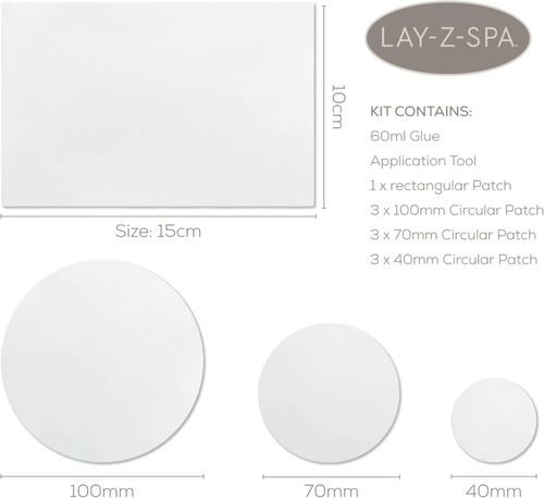 Lay-Z-Spa Vinyl Repair Kit Hot Tubs, Inflatable Spas Above Ground Pools Airbeds — image 4
