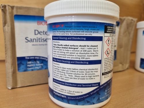 Biospot Detergent Sanitiser Tablets Pack of 6 x 200 *Exp 2019* — image 3