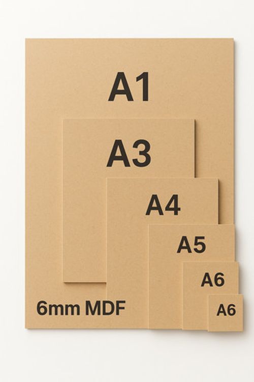MDF Wooden Board Drawing Board A6 A5 A4 A3 A2 A1 Painting Artist Art (6mm Thick)