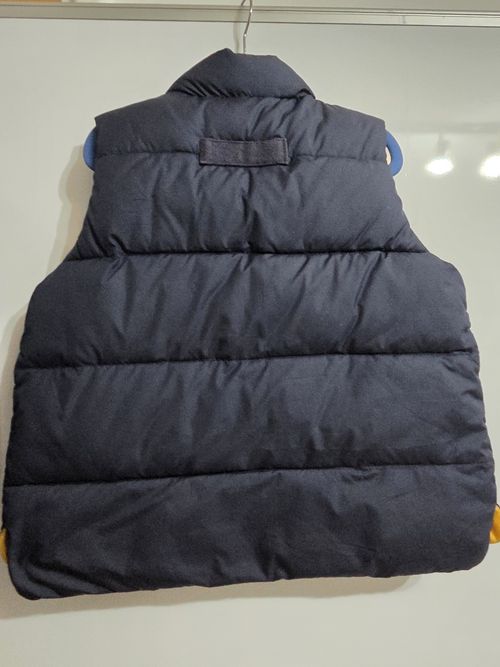 babyGap Puffer Vest Full Zip Pockets Stand-Up Collar Navy/Yellow 2-3Y — image 4