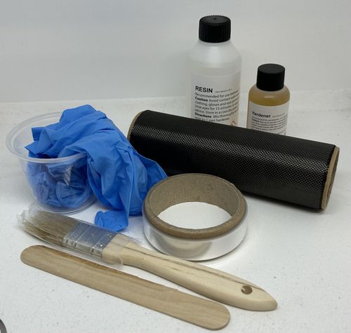 Fishing Pole Repair Kit Complete DIY Carbon Fibre/Fiber Repair Kit for Pole/Rod. — image 1