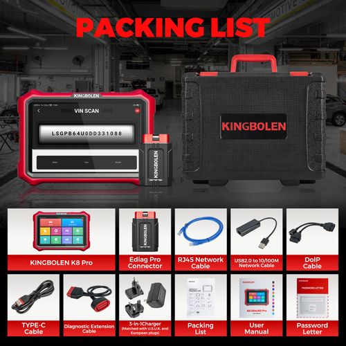 2026 KINGBOLEN K8 PRO Car Diagnostic Scan Tool Bidirectional ECU Coding All Free — image 9