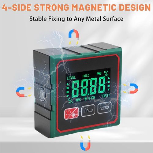 Magnetic Digital Angle Finder &Electronic Laser Digital Spirit Level LCD Display — image 10