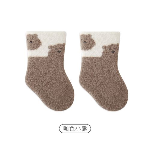 2 Pairs Girls Boy Baby Cozy Socks Thick Warm Soft Infant Fluffy Toddler Socks — image 1