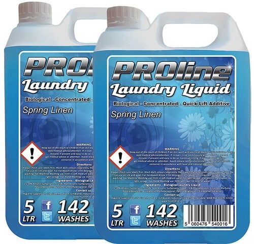 Laundry Liquid Detergent Premium Bio  Spring Linen X2 (284 WASHES) 2x 5 ltr