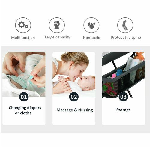 Folding Baby Changing Unit Table Station Changer Bed Storage Nursery Care Table — image 11