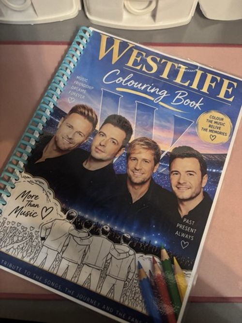Westlife Colouring Book 20 Pages 25th Anniversary World Tour Gift Christmas