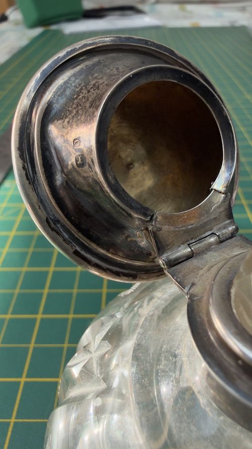 Sterling Silver and Glass Perfume Scent Bottle Birmingham — image 4