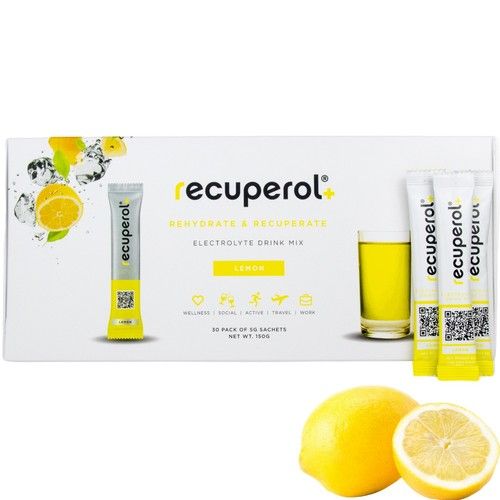 Recuperol Electrolytes Powder Rehydration & Recovery Drink Mix, Natural Flavours