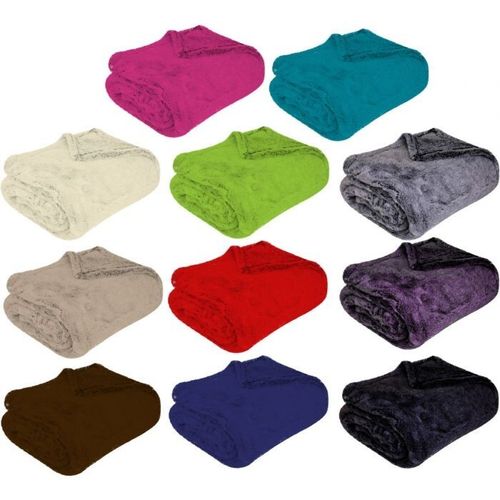 Luxury Faux Fur Throw Sofa Bed Mink Soft Warm Fleece Blanket Single Double King. — image 1