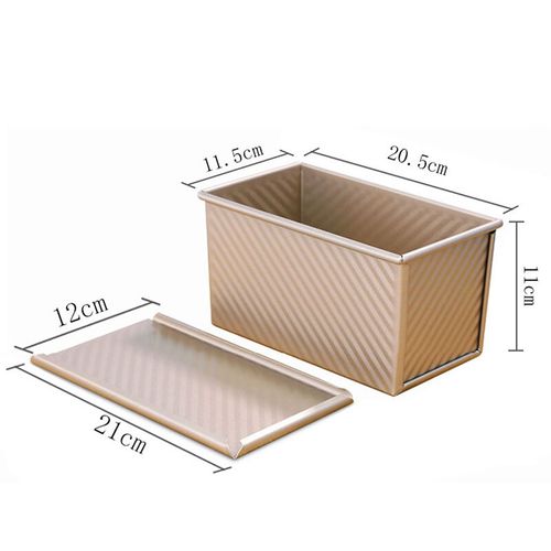 Rectangle Non-stick Toast Box Kitchen Bread Loaf Tin Pan Mold Baking Tool w/ Lid — image 2