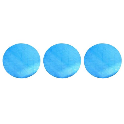 3Pcs Pool Bubble Insulation Covers Durable Ldpe Blue Reusable and Waterproof — image 1