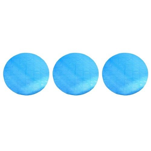 3Pcs Pool Bubble Insulation Covers Durable Ldpe Blue Reusable and Waterproof