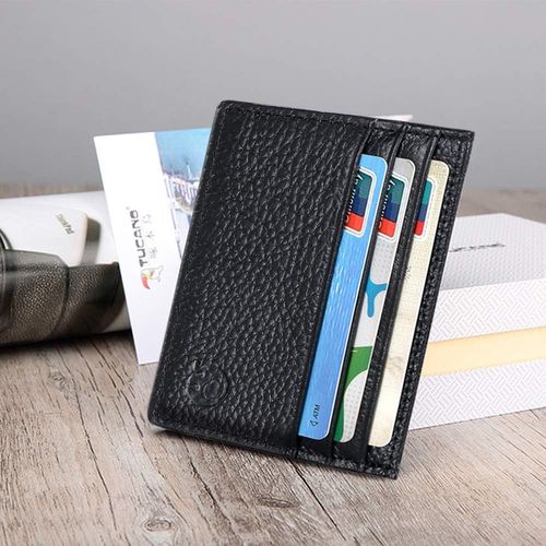 Credit Card Holder Wallet, RFID Blocking Leather Ultra Slim Wallet, Thin Minimal — image 5
