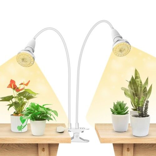 SANSI Clip Grow Lights for Indoor Plants Seedling 40W=600W Full Spectrum White