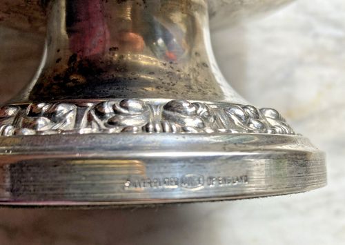 Vintage IANTHE Silver Plated Rose Bowl with inner holder — image 3