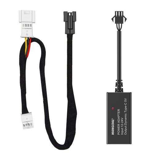 Dash Cam USB Power Adapter for Mercedes Benz 3-Pin/4-Pin Rain Sensor Plug & Play
