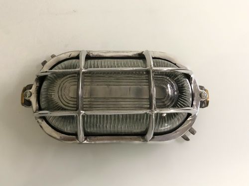 Vintage Aluminum Ship Ceiling/Wall Mount Light | Nautical Style Fixture - Set 2 — image 4