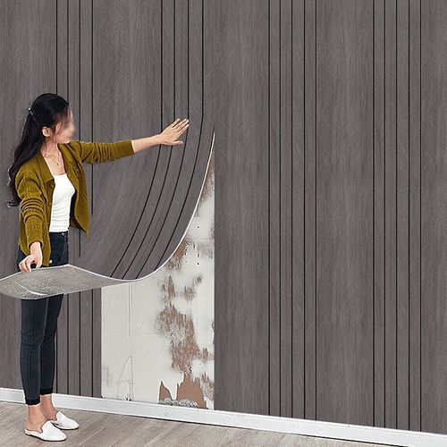 3M 3D Wood Grain Panel Effect Wallpaper Stick Self-Adhesive Wood Slat Wall Paper — image 2