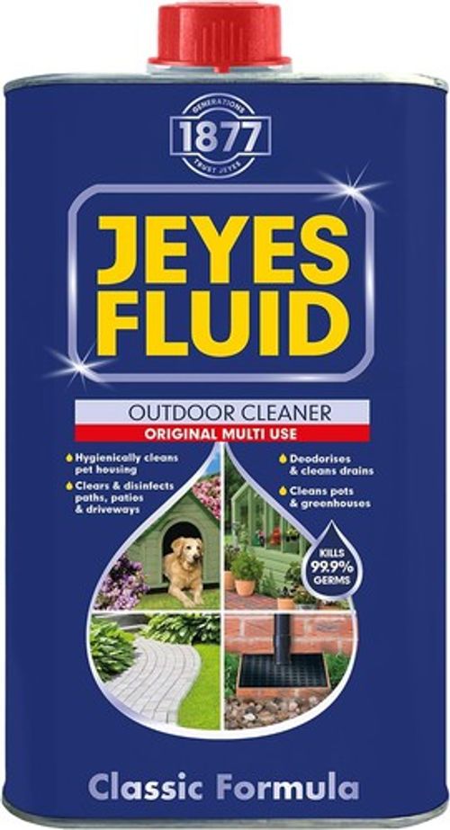 Jeyes Fluid Classic Outdoor Cleaner 1L - Premium Patio Cleaner Concentrate Makes
