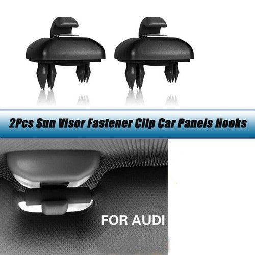 2pc Interior Sun Visor Clip Bracket Black Fit AUDI A1 A3 A4 A5 Q3 Q5 TT S3 S4 S5