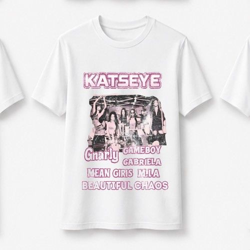 Adults Kids Unisex Fit Katseye T-Shirt Beautiful Chaos Music Fan Tour Tee Top