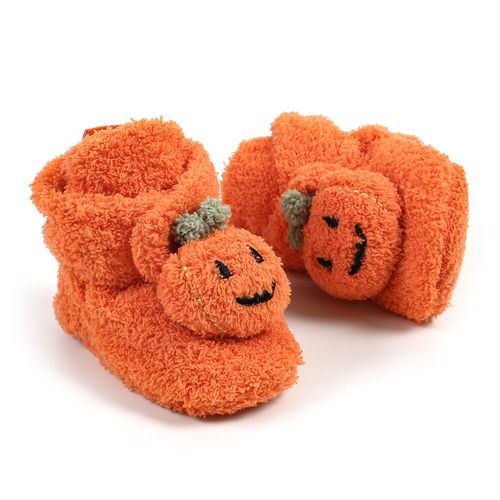 Newborn Baby Boy Girl Pram Shoes Infant Pumpkin Halloween Booties 0-18 Months — image 3