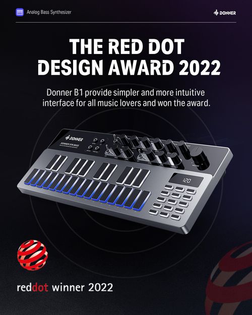 Donner B1 Analog Bass Rhythm Synthesizer Sequencer Drum Machine 128Patterns MIDI — image 5