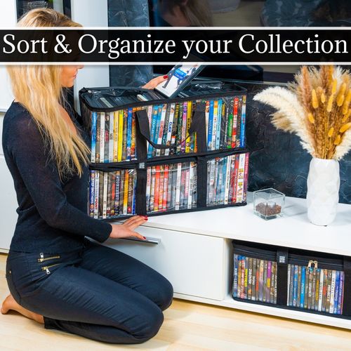DVD, Blu-Ray Storage Organizer 2 Storage Bags 40 DVD Each (80 Total) w/ DIVIDERS — image 2