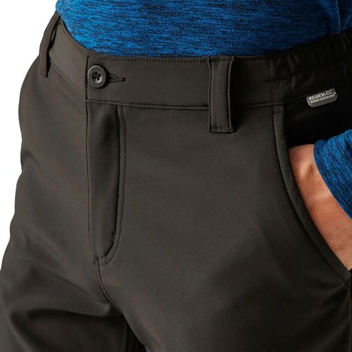 Regatta Fenton Geo Softshell Mens Walking Pants Black Outdoor Pockets Trousers — image 3